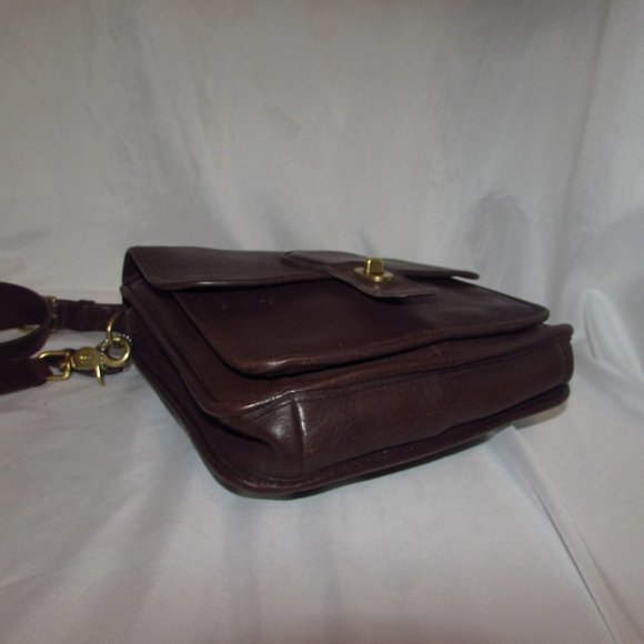 Vintage COACH Station Willis 9927 Brown Leather Crossbody Saddle Handbag Bag - Picture 8 of 10